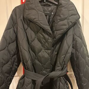 Tahari Janelle Women’s Black Quilted Jacket-Size XL